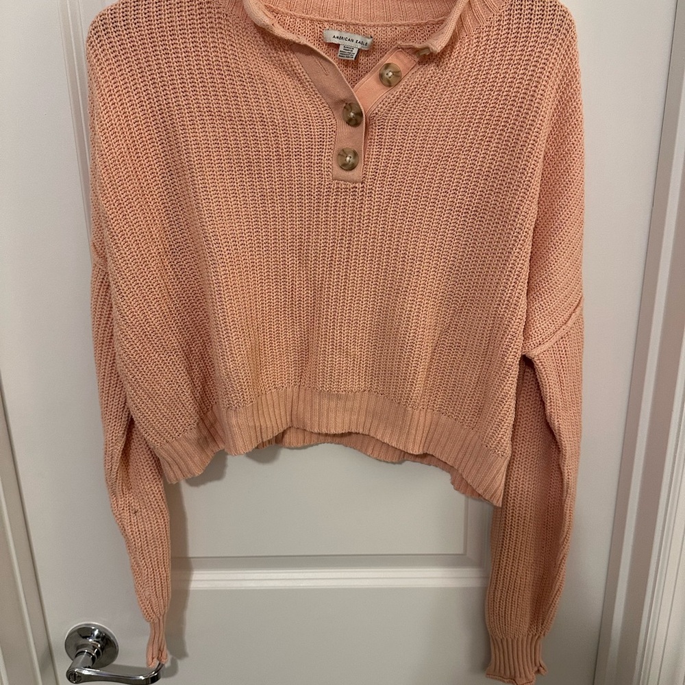 American Eagle Outfitters coral Cowl Neck Sweater